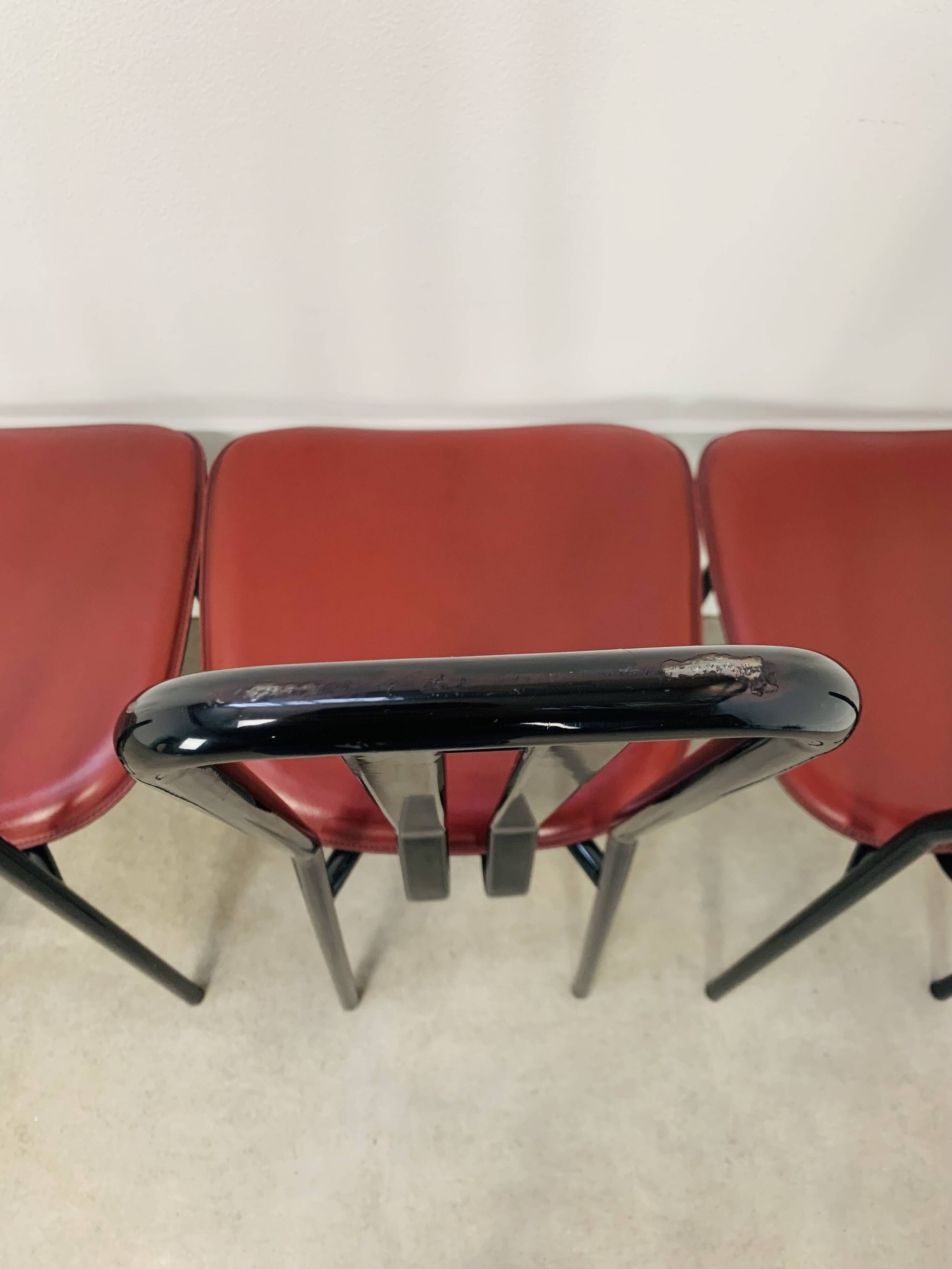 6 chairs by Giorgio Cattelan for Cidue Italy, postmodern, 1980s