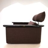 Fauteuil lounge Tecno avec structure en laque piano, 1970