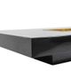 Willy Rizzo. Low table in black lacquered wood and gold brass. 1970s.