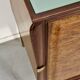 Midcentury Italian Sideboard In Walnut Root And Brass.