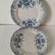 Two ironstone plates Saint-Amand Regency model