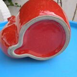 Italian Bertoncello ceramic vase, red ceramic vase