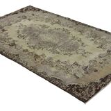 One-of-a-kind turkish handwoven vintage rug - rustic vintage charm 282x 164