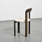 Set of 2 solid beech chairs by Bruno Rey Switzerland 1971