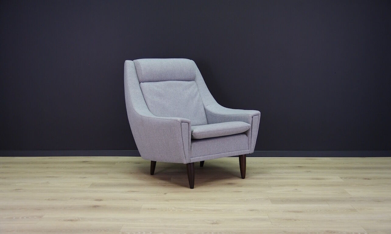 Grey armchair, Danish design, 1970s, production: Denmark