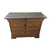 Commode 19eme Louis Philippe en bois et marbre
