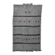 Tapis kilim turc gris et noir de style moderne du milieu du siècle, 190 x 306 cm