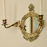 Single vintage Swedish brass sconce