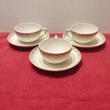 Digoin Sarreguemines cups and saucers