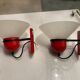 Industrial Red Sconces Set of 2 1970’s