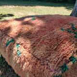 Orange Berber pouf