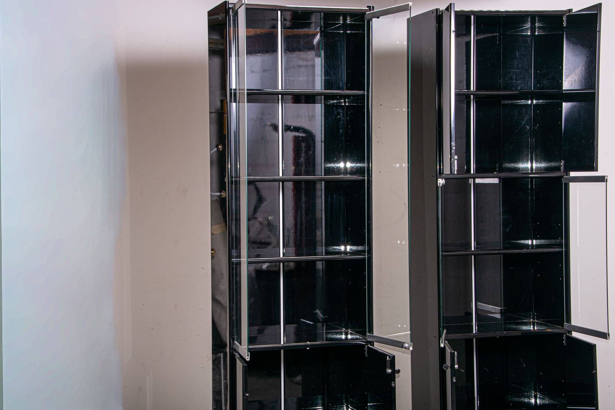 Set of Olinto book cases designed by Kazuhide Takahama for B&B Italia circa 1980