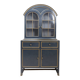 Double-bodied sideboard in grey lacquered wood - one pair available (A)