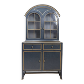 Double-bodied sideboard in grey lacquered wood - one pair available (A)