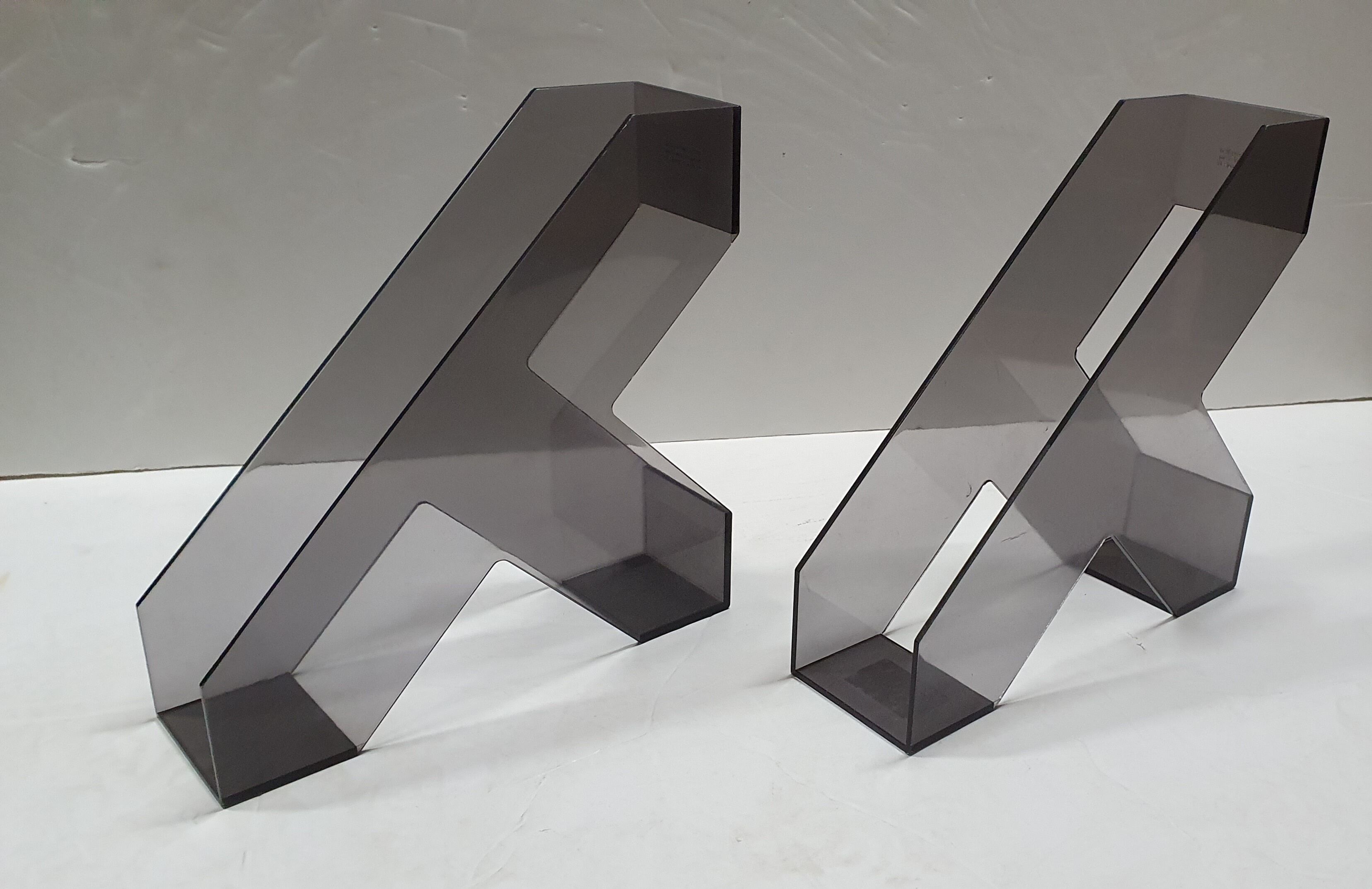 2 x Magazine holder Helit design Walter Zweischegg 70s