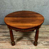 Empire table with blond walnut extensions around 1900