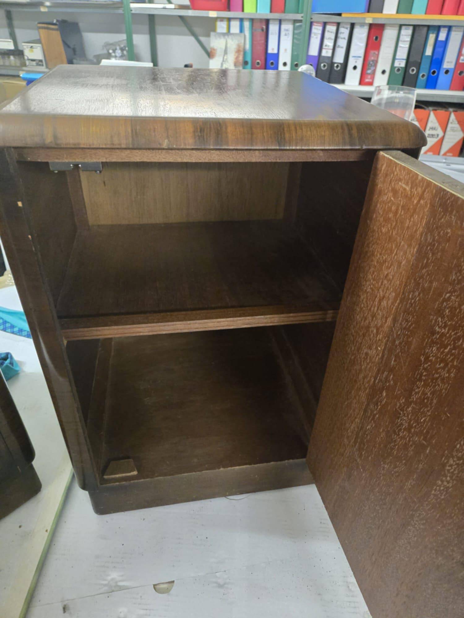 Elegant Vintage Wooden Bedside Tables – Eastern Europe / England