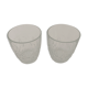 Set of 2 glasses with chissed water