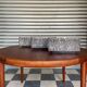 3 molded glass sconces 1950