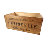 Old advertising wooden case
