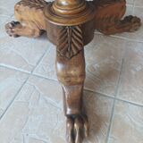 Walnut tripod pedestal table