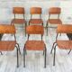 Ensemble de 6 chaises vintage Marko Hollande