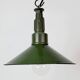 Industrial Green Enamel Military Pendant Lamp with Cast Aluminium Top, 1960