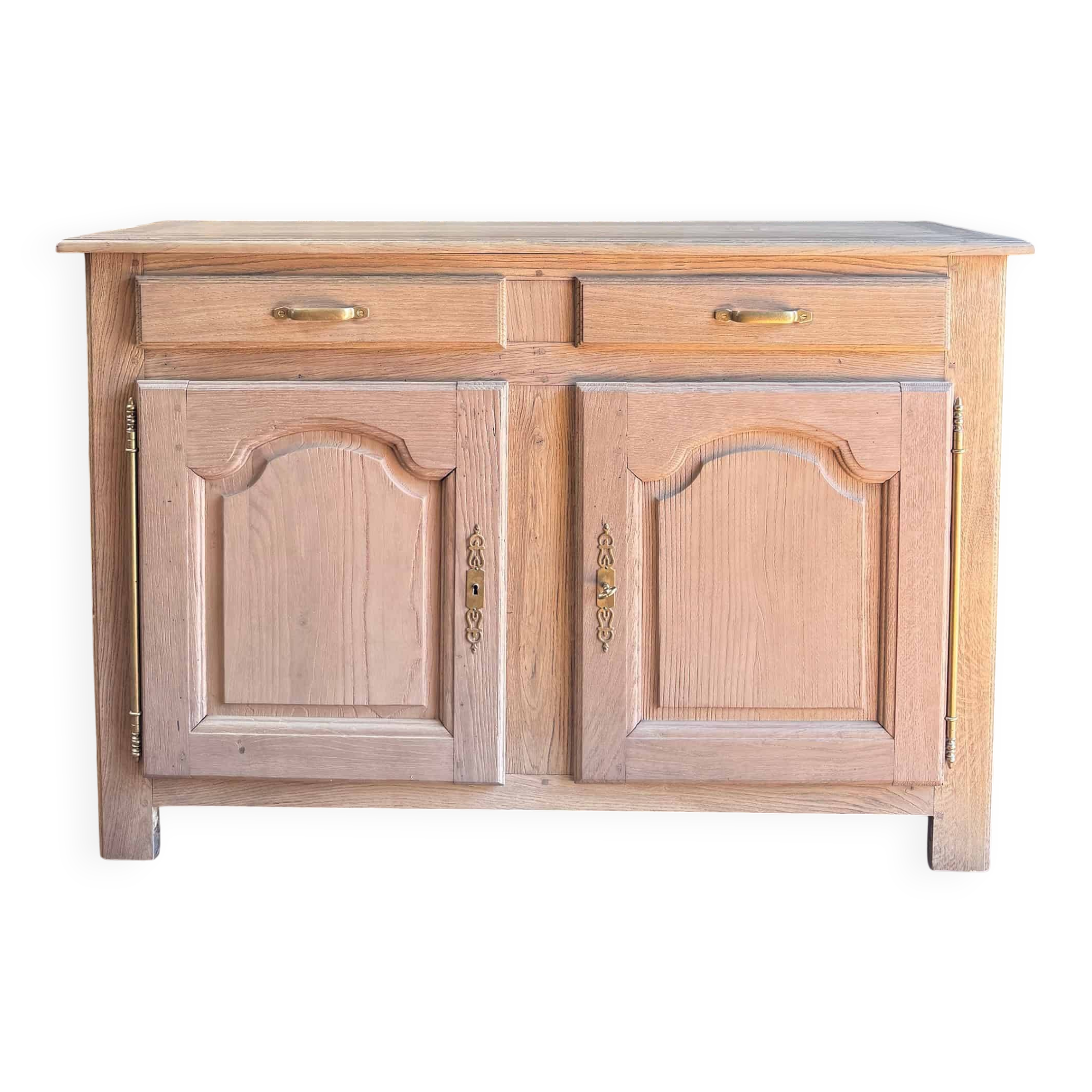 Vintage oak sideboard, country house style, wooden chest