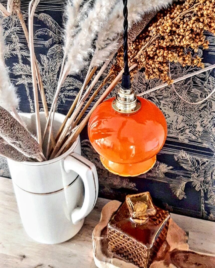 Vintage orange lamp