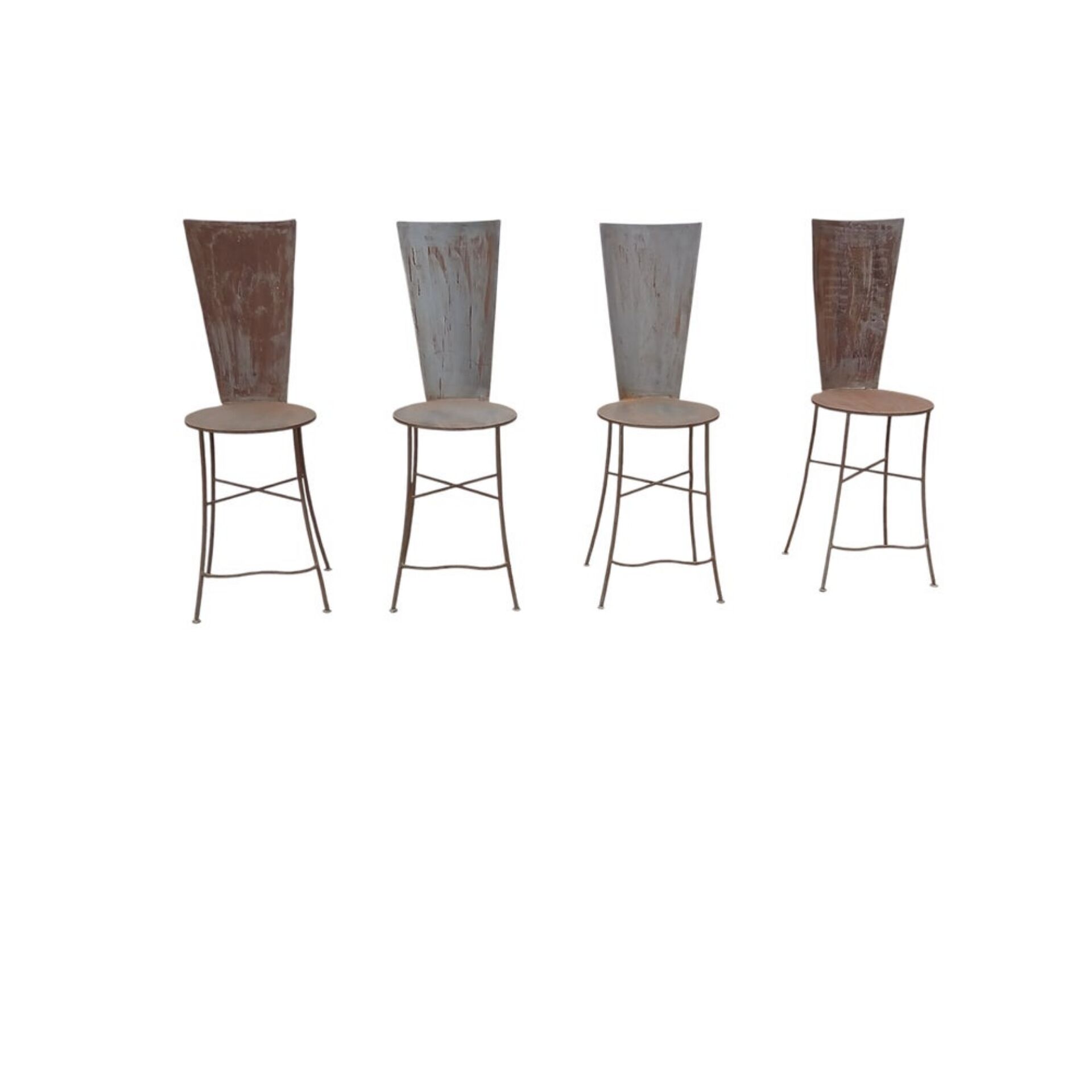 Set of 4 metal chairs