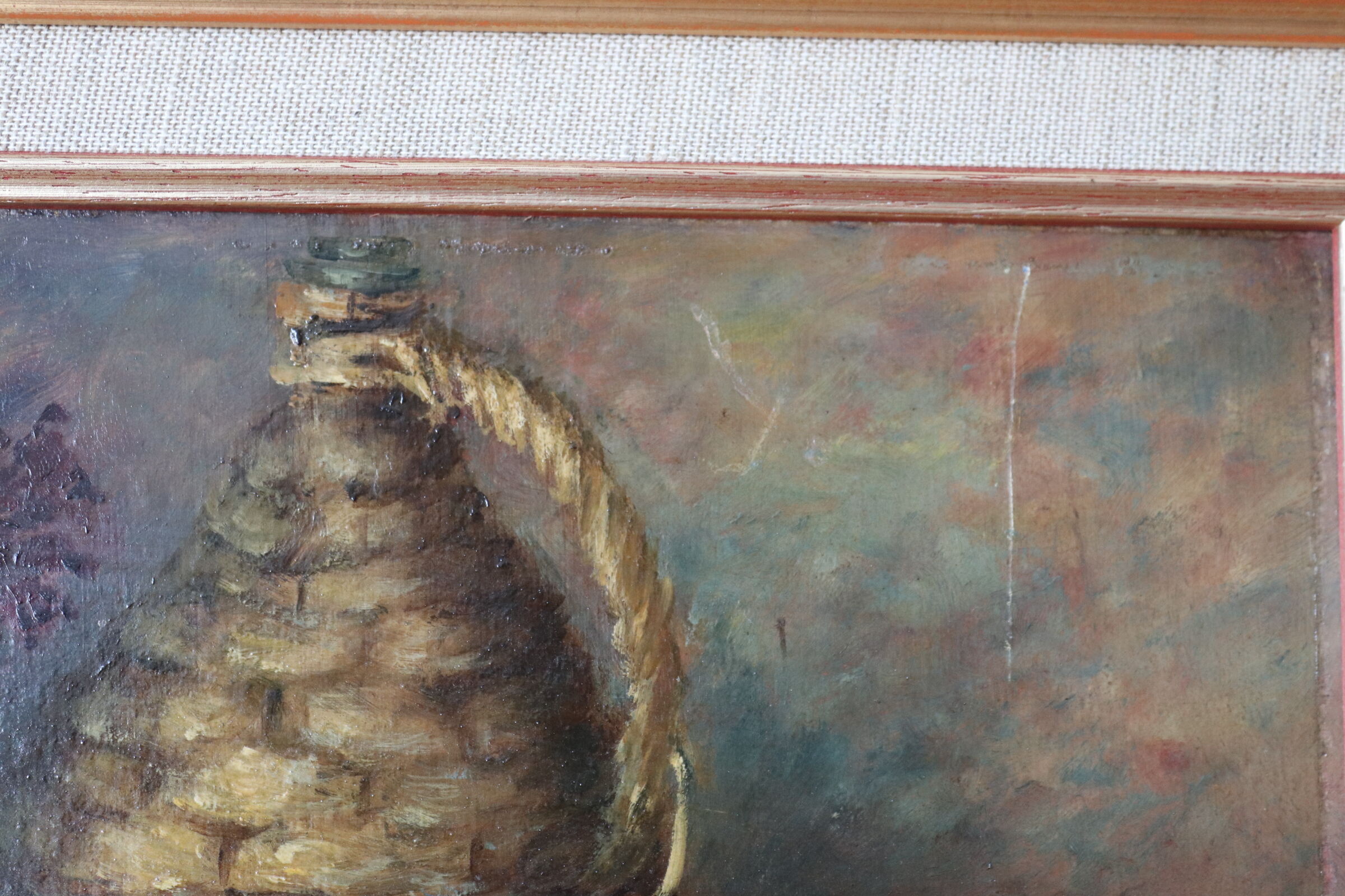 Old still life painting lady jeanne and apples