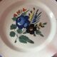 Set of 2 old painted terracotta plates enamelled