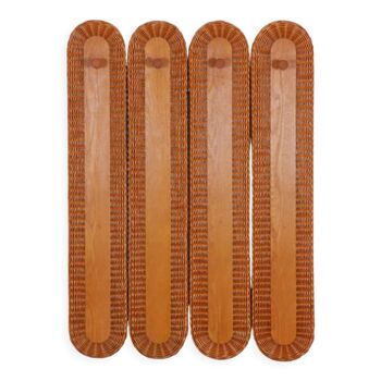 Rattan coat rack edited by Uluv in the 1960s