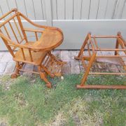 Ancienne chaise haute pour enfant Luterma
