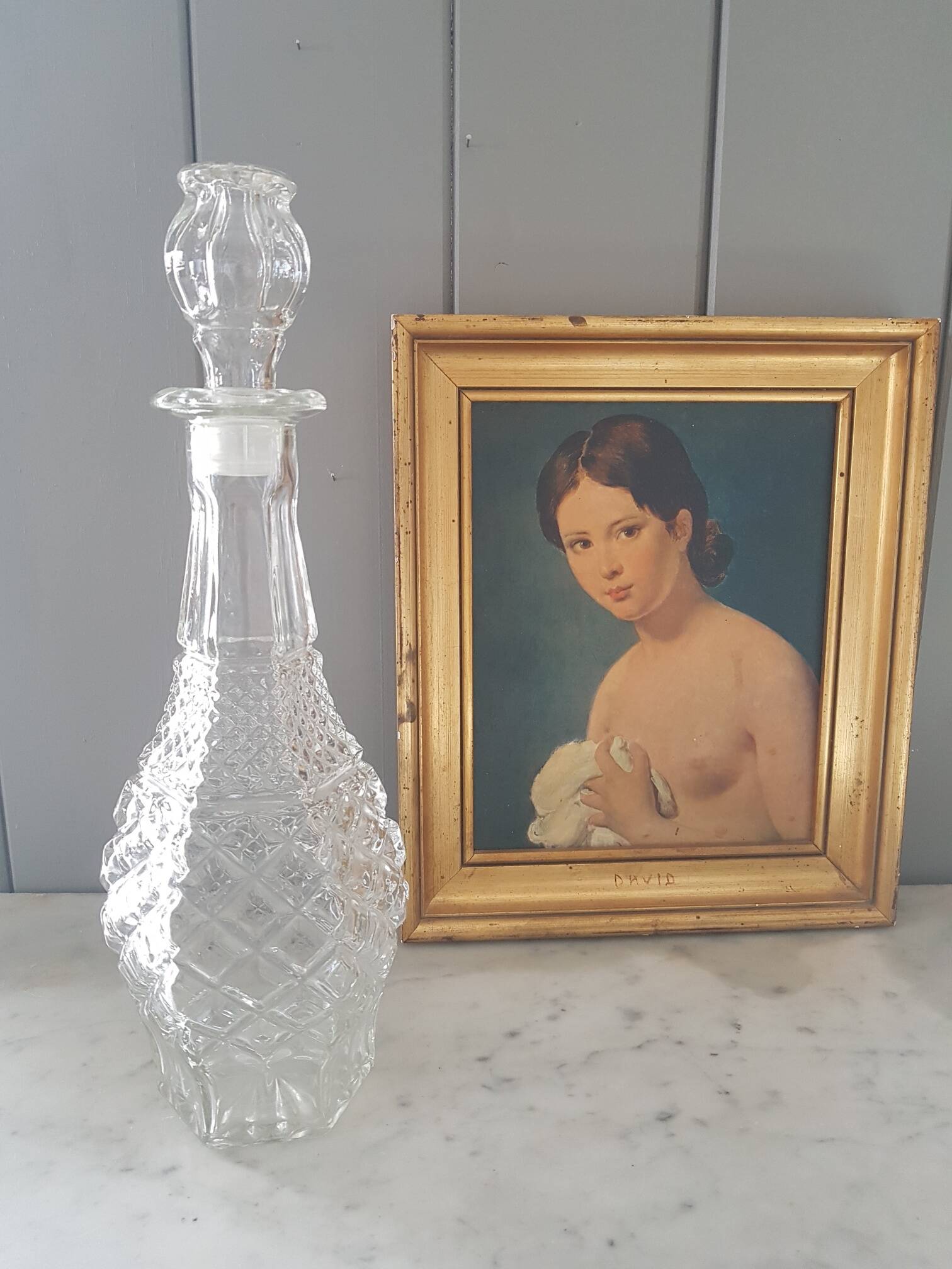 Art Deco glass decanter