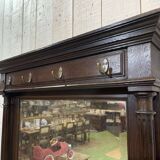 Vestiaire en chêne de la fin XIXème avec sa jardinière