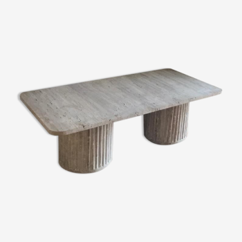 Natural travertine rectangular coffee table - 100x50
