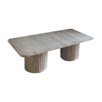 Natural travertine rectangular coffee table - 100x50