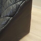 Leather armchair, Italian design, 1960s, production: Italy