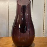 Plum colored glass pitcher