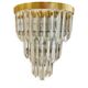 Venini wall lamp in glass with gold and chrome structure, Italy 1980