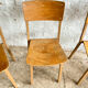 Série de 4 chaises d’école taille adulte