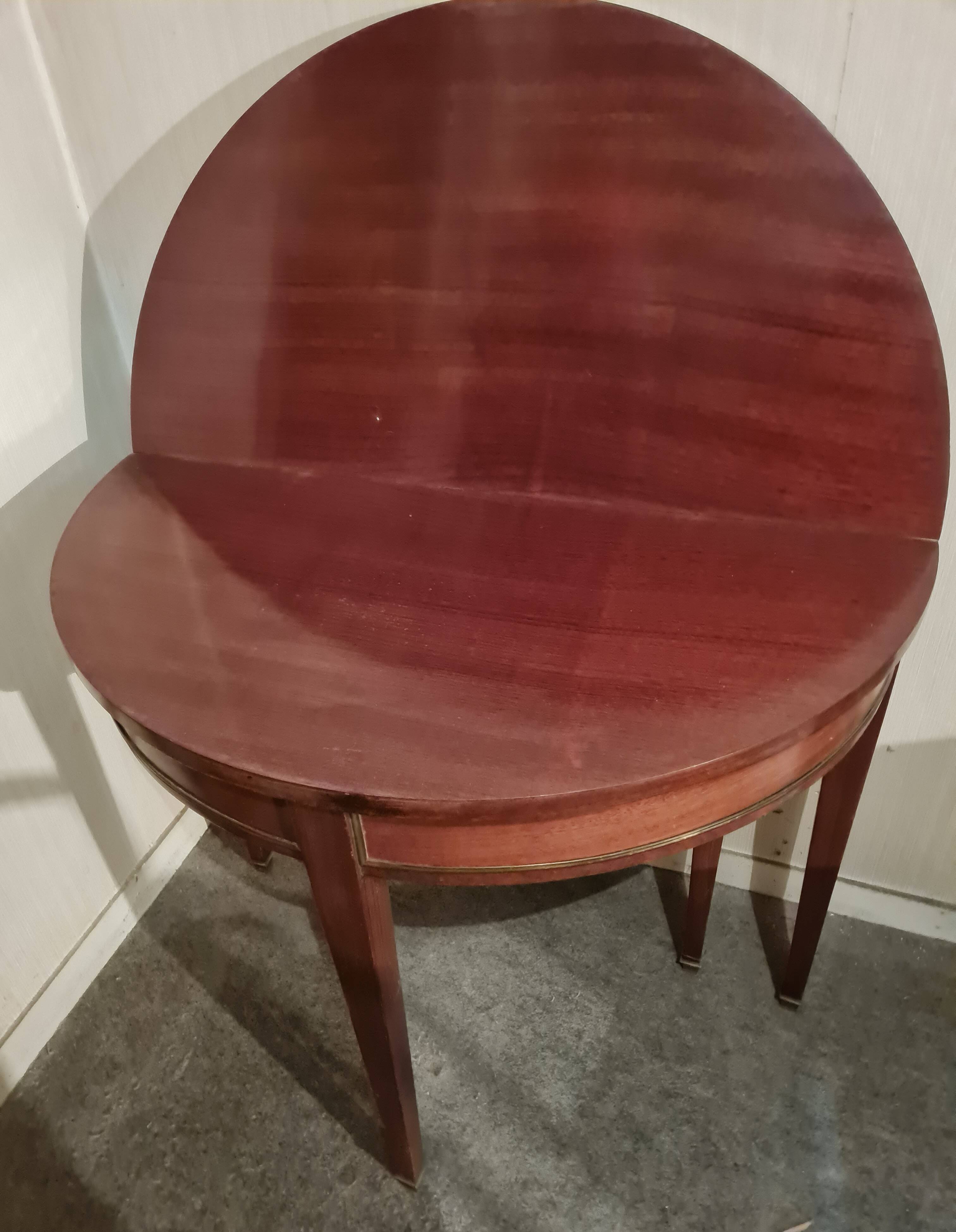 Mahogany Half Moon Table