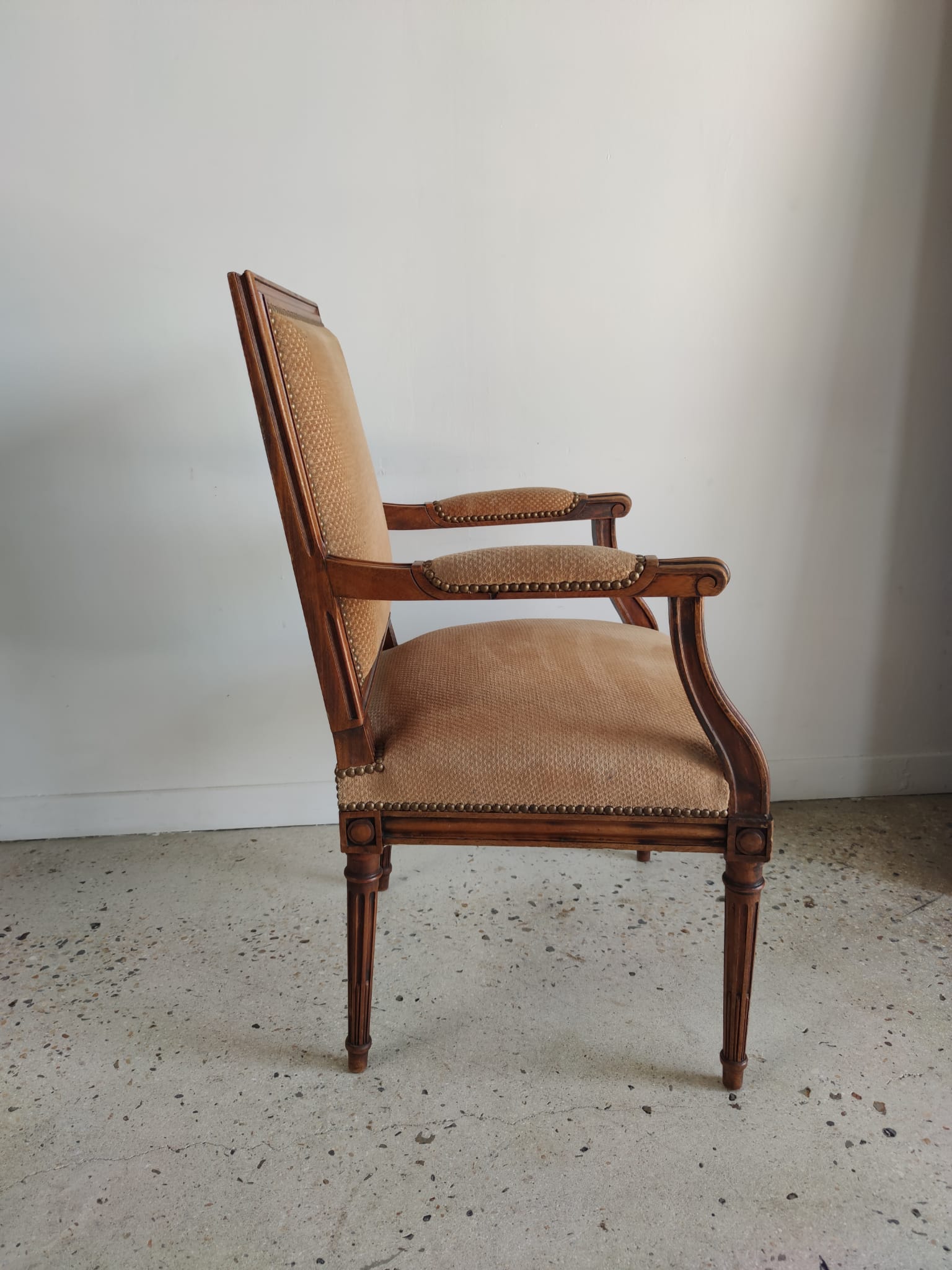 Louis XVI Jacob style armchair beige trim
