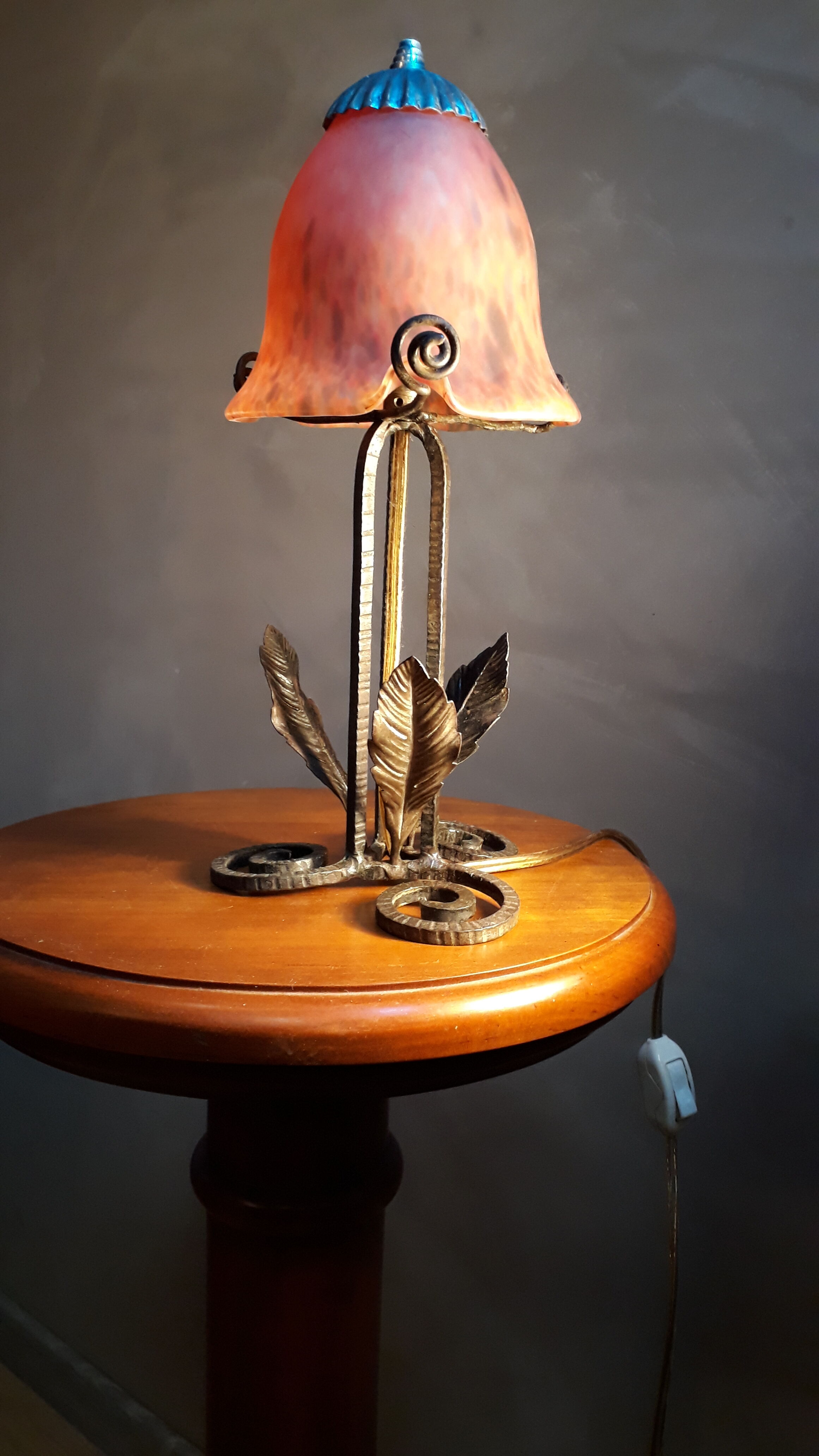 Small wrought iron lamp 1920