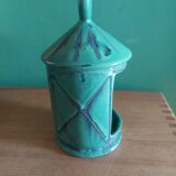 Candle holder in glazed ceramic 60s