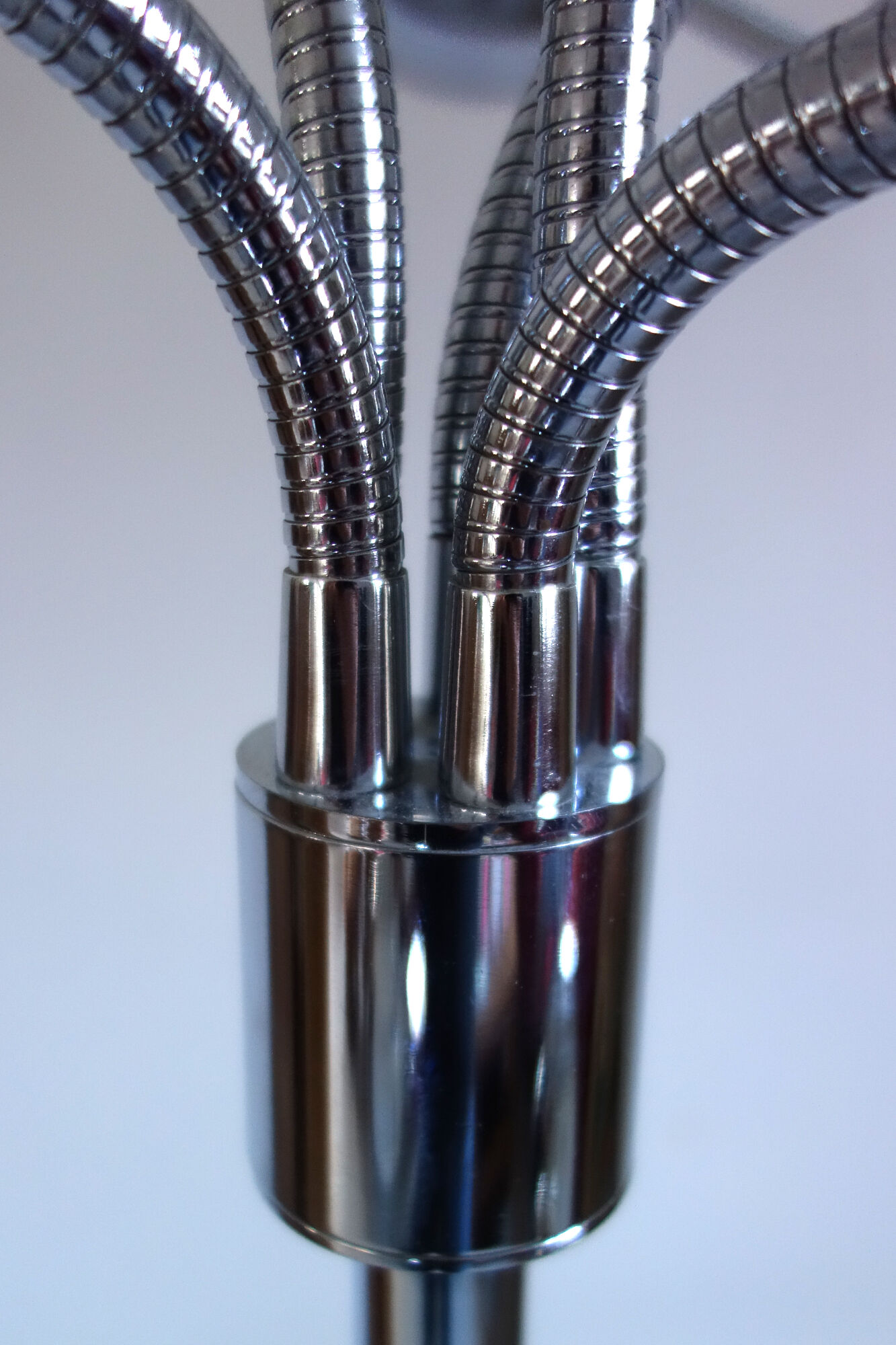 Floor lamp chrome spring 5 balls vintage