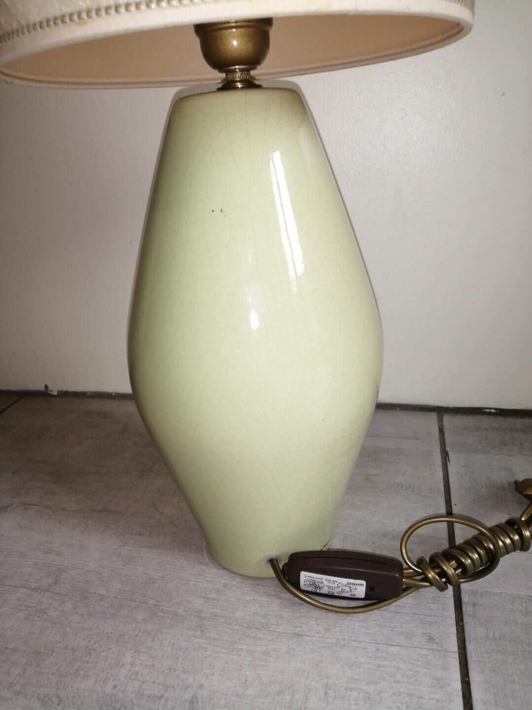 Lamp signed Louis Drimmer in earthenware