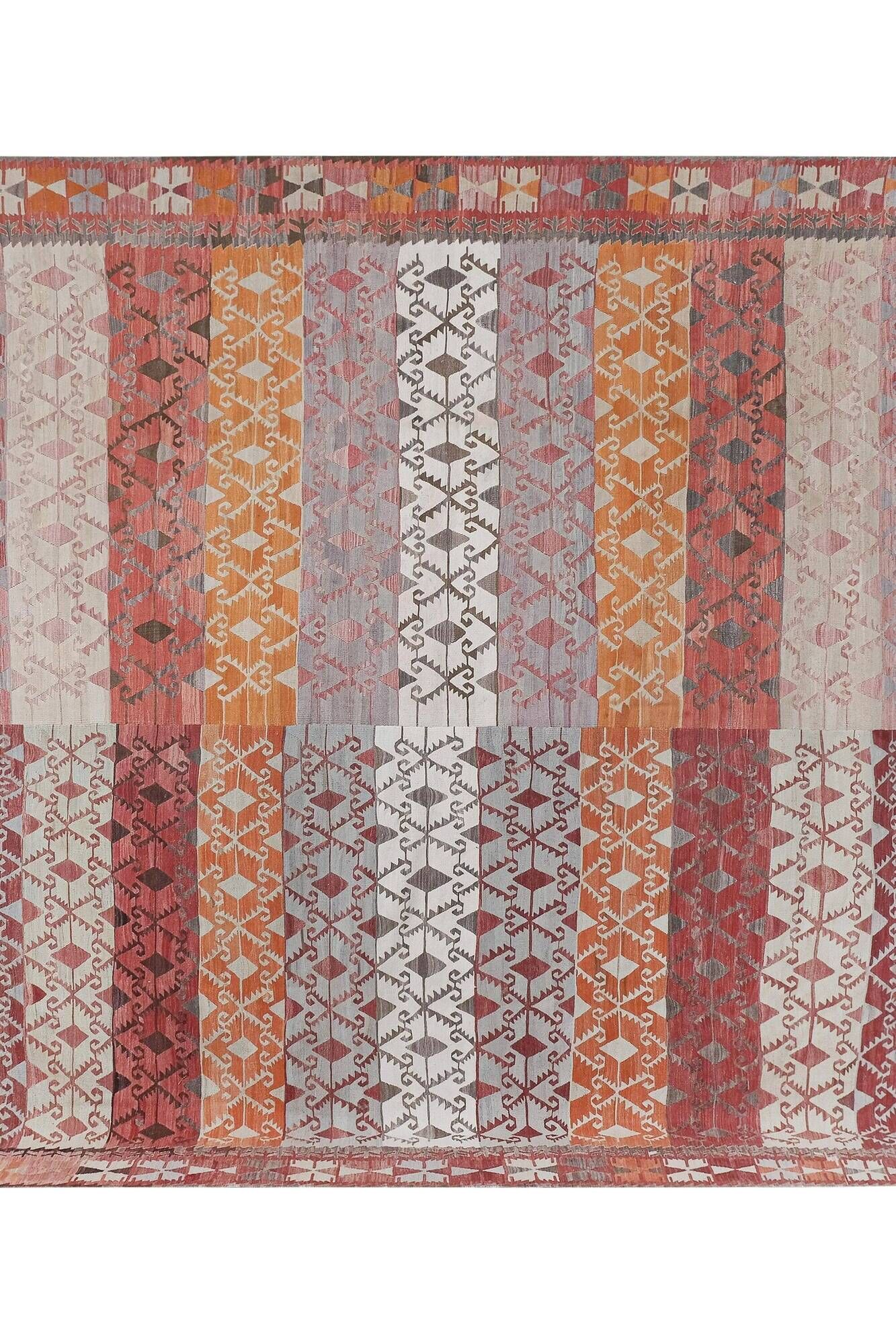 Vintage Turkish kilim handwoven 321x330 cm