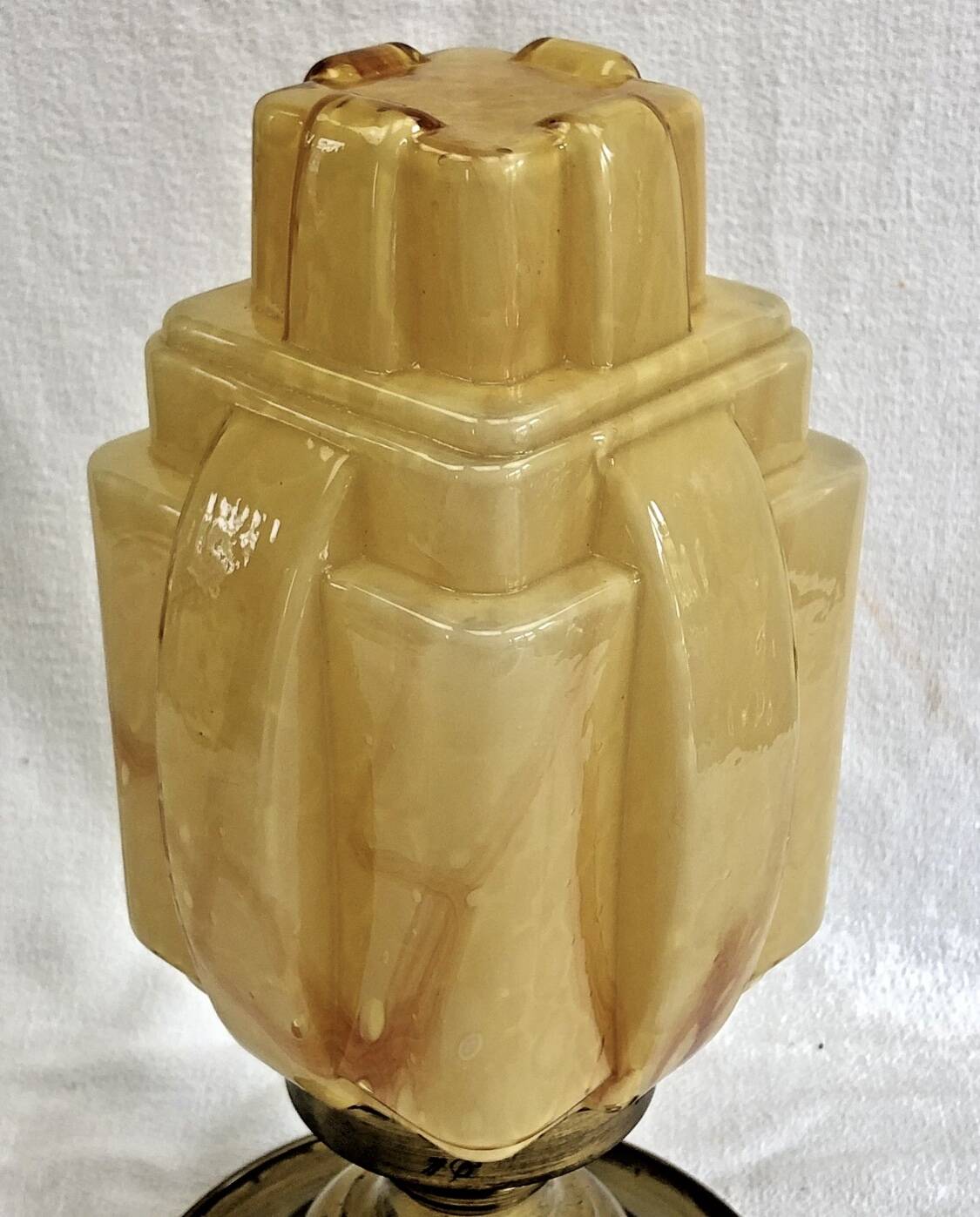 Antique Art Deco skyscraper ceiling chandelier